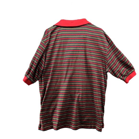 Vintage Gilbert LTD Pima Cotton Polo Shirt Mens L Short Sleeve Multi Striped - Picture 2 of 10